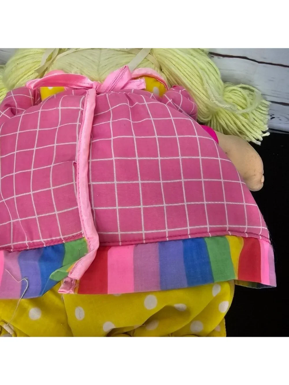 Clown-Themed Cabbage Patch Kids Doll With Pink Checkered Outfit & Pacifier Mask